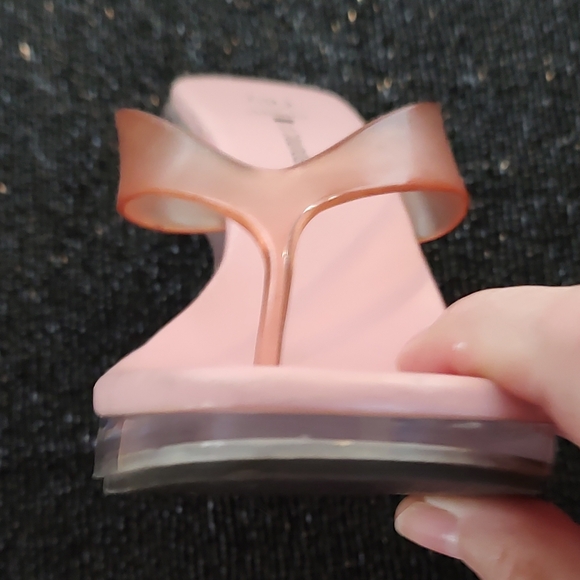 ACRYLIC FLARE HEELS. PINK Y2K BARBIE STYLE. They light up! SZ 9 - Picture 5 of 7